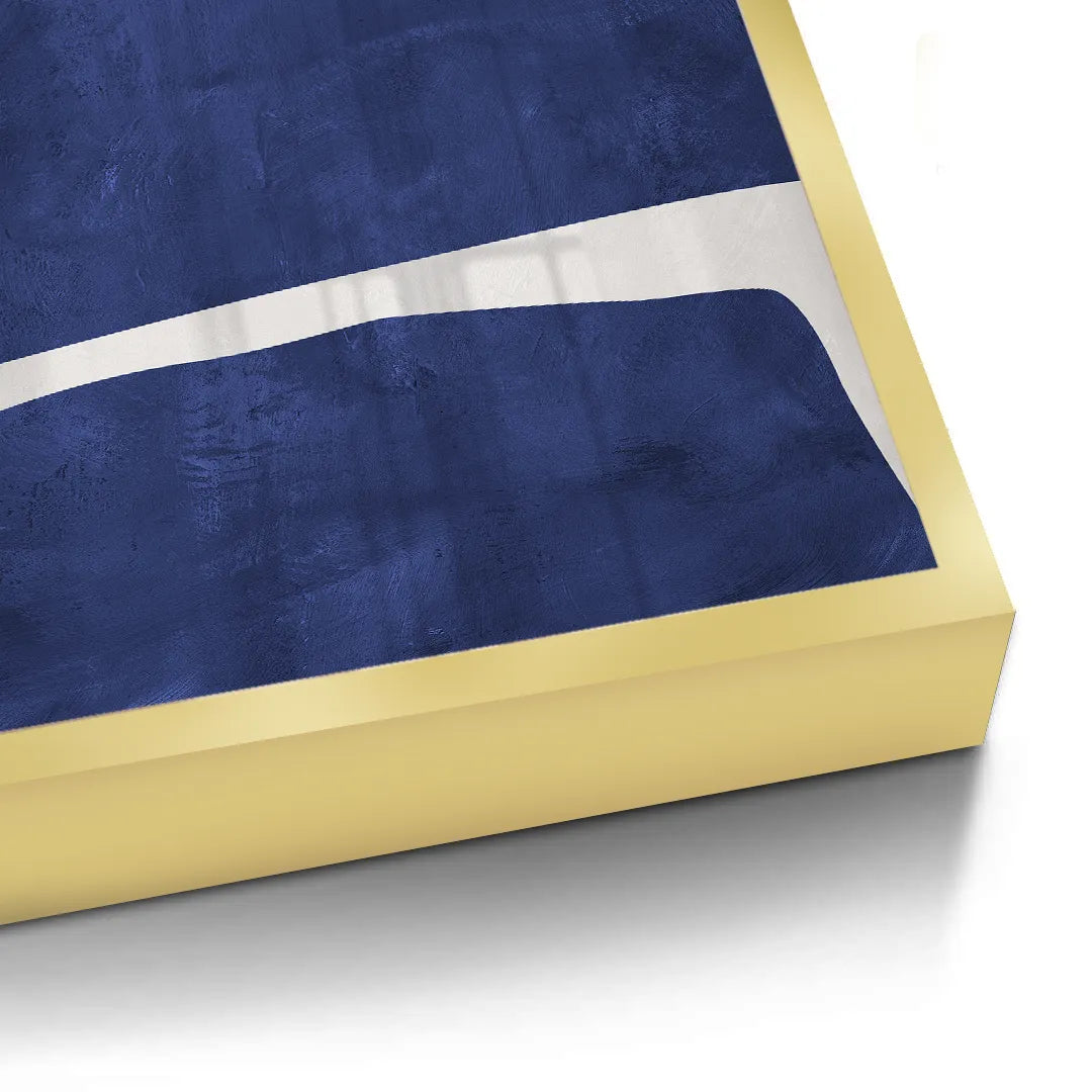 2Modern Blue Curve  - Fine Art