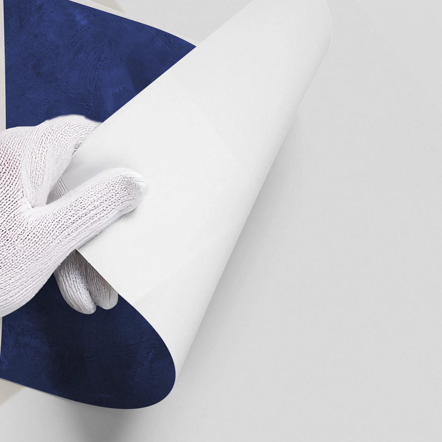 2Modern Blue Curve  - Poster