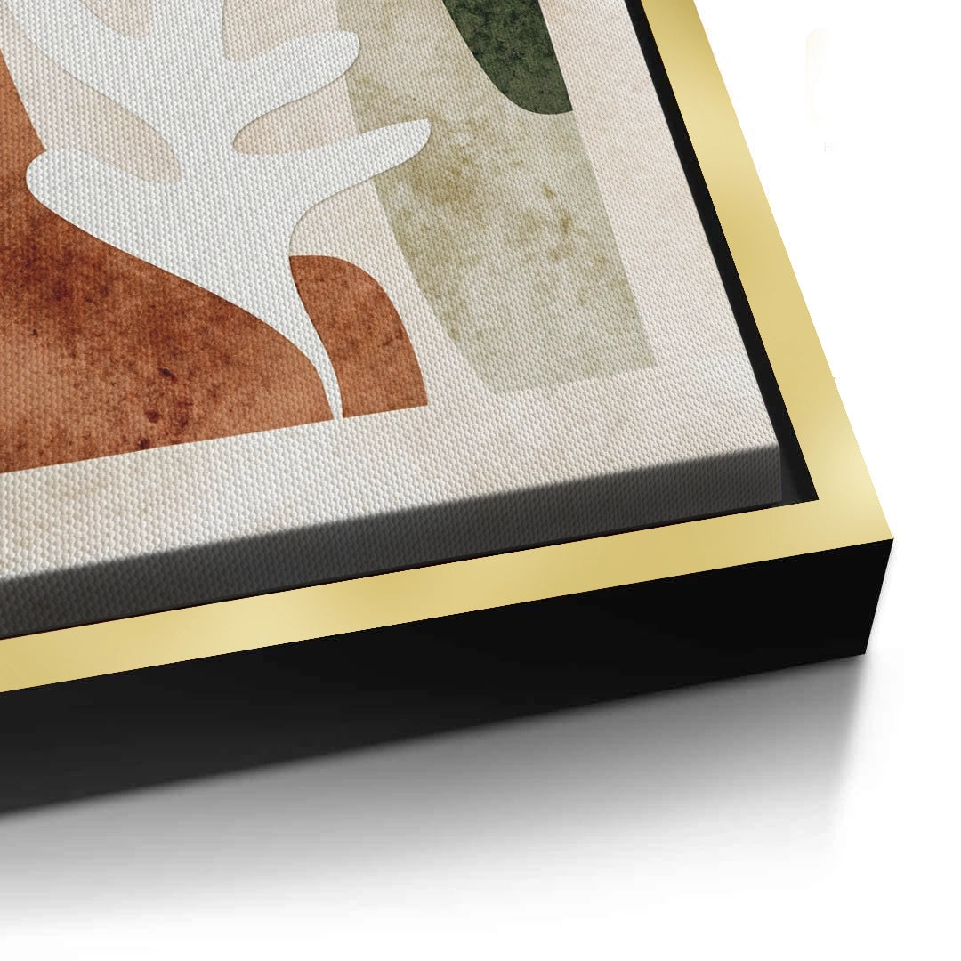 2Modern Organic Shapes Abstract - Canvas