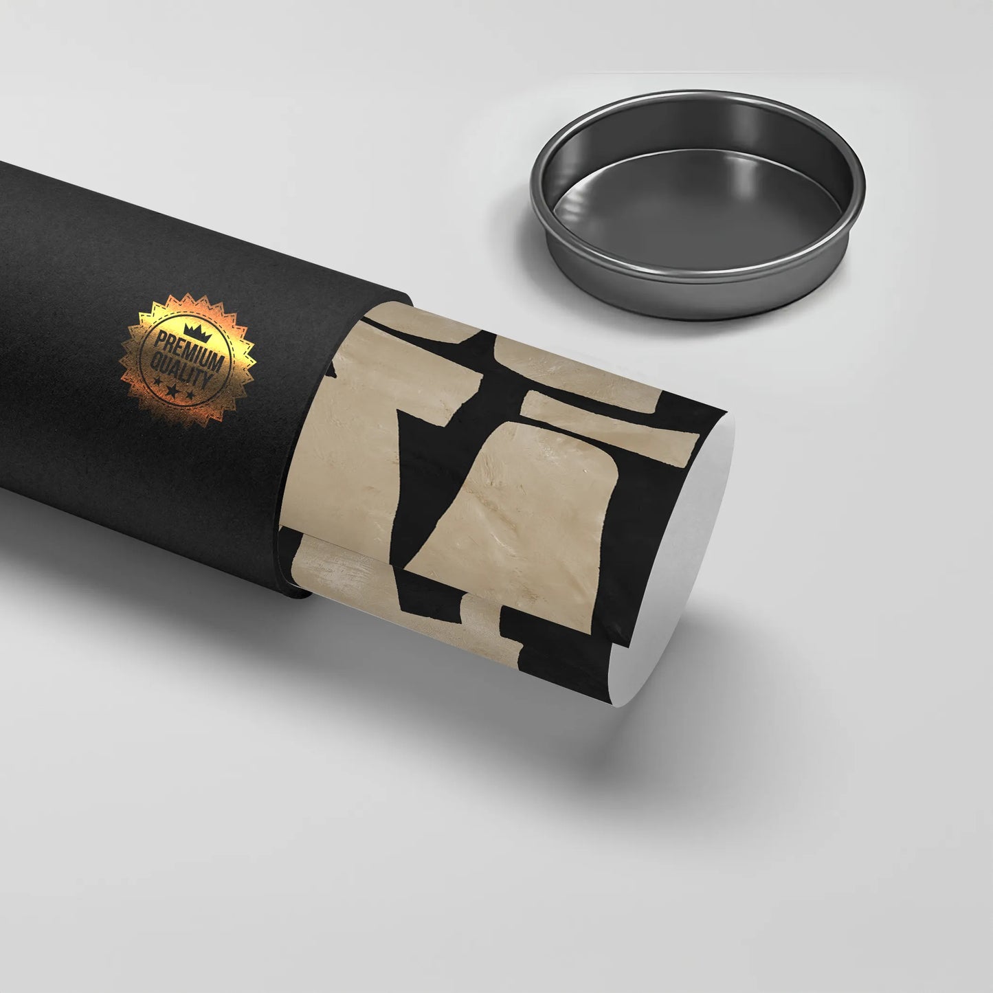 2Modern Tan Geometric - Poster