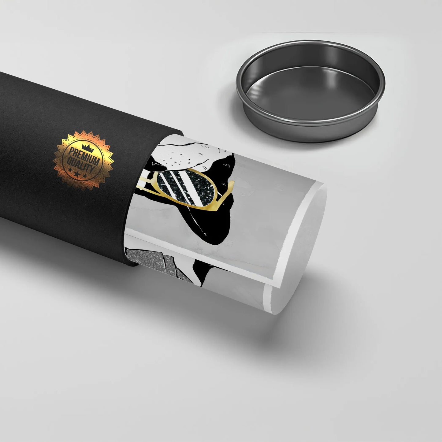 2Rolled French Bulldog poster in premium quality black tube packaging