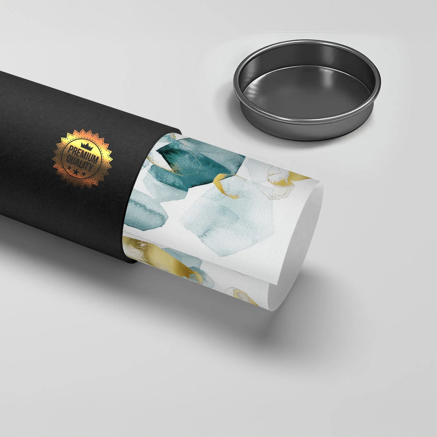 2Teal Gold Abstract - Poster