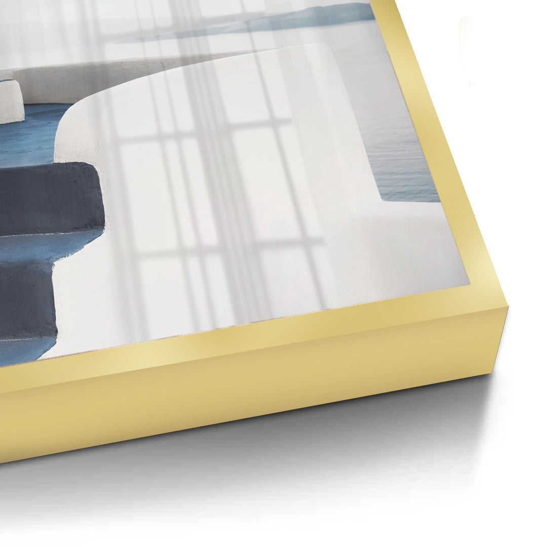 2Santorini Blue Stairs - Fine Art