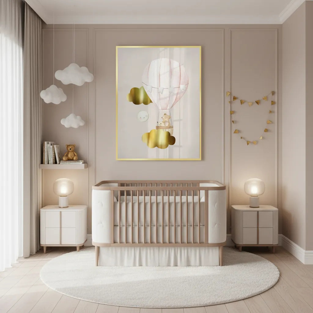 2Teddy Bear Hot Air Balloon - Fine Art