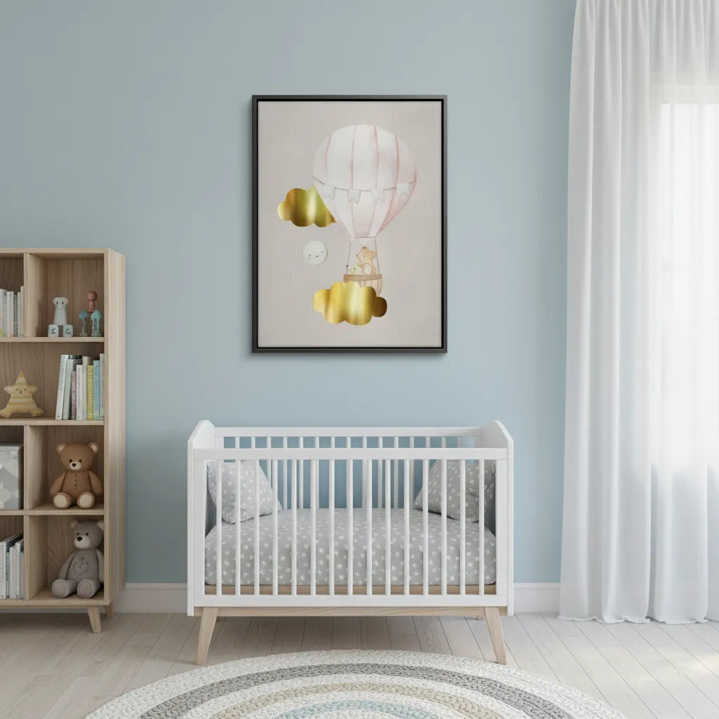 2Teddy Bear Hot Air Balloon - Canvas