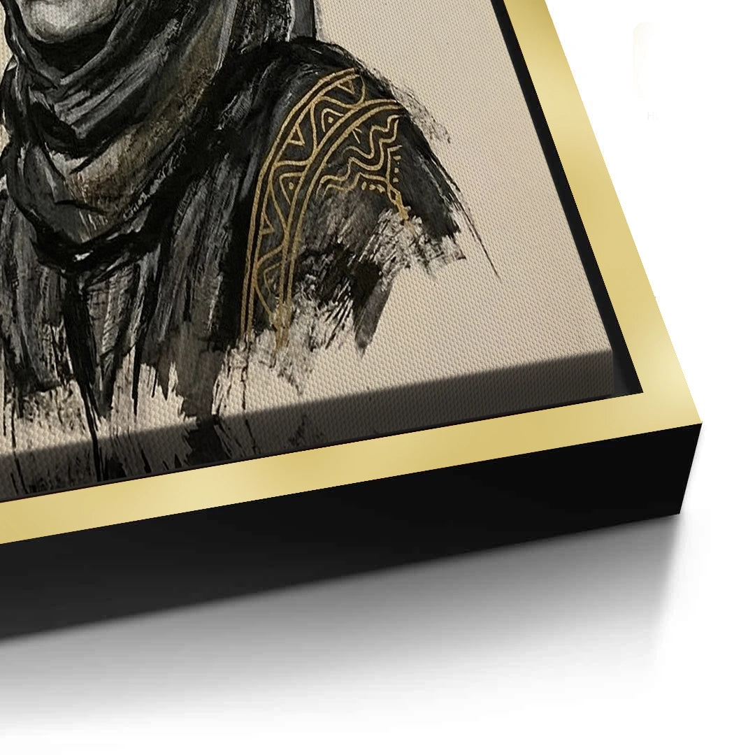 2Traditional Gold Battoulah Mask - Canvas