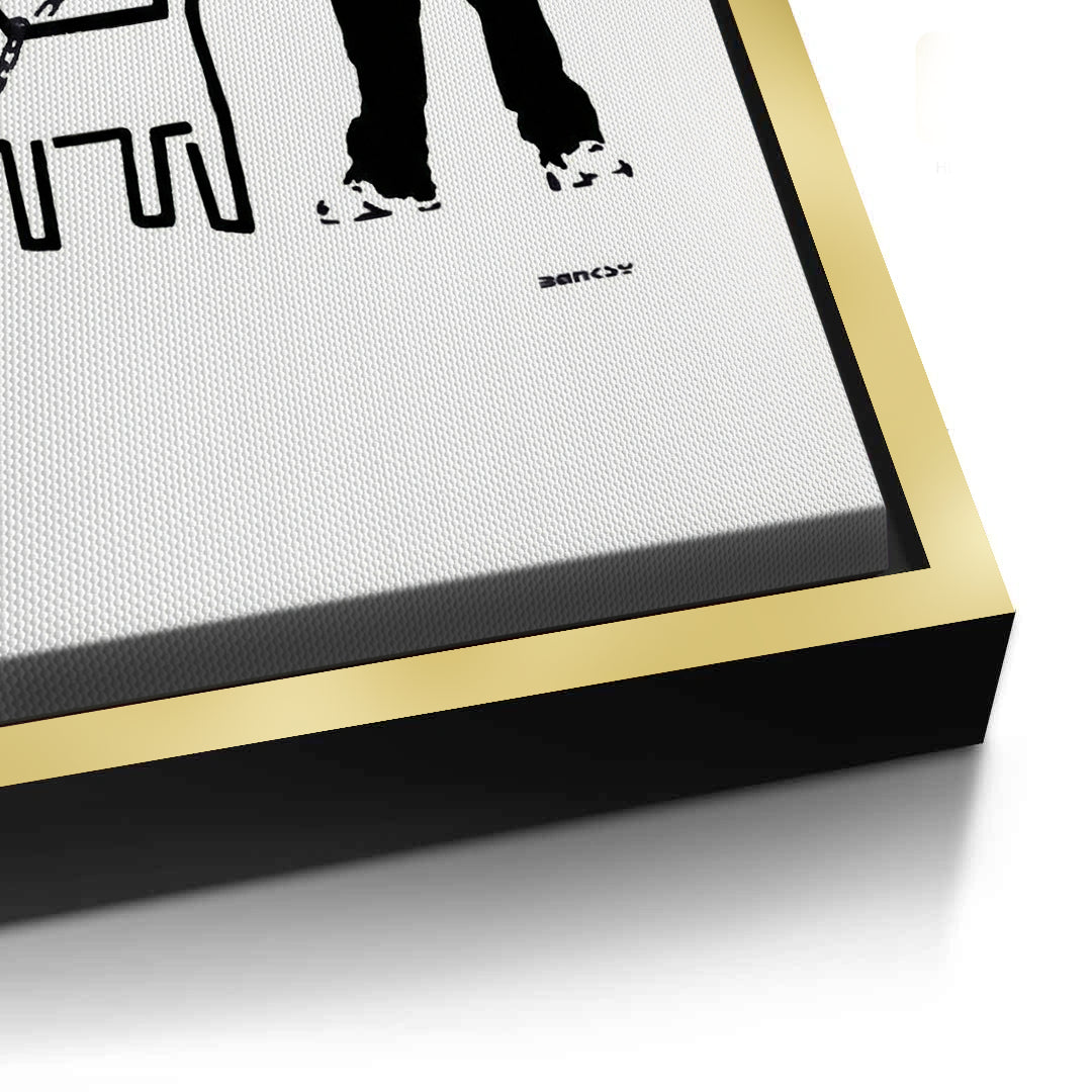 2Urban Graffiti Man with Keith Haring Dog - Canvas