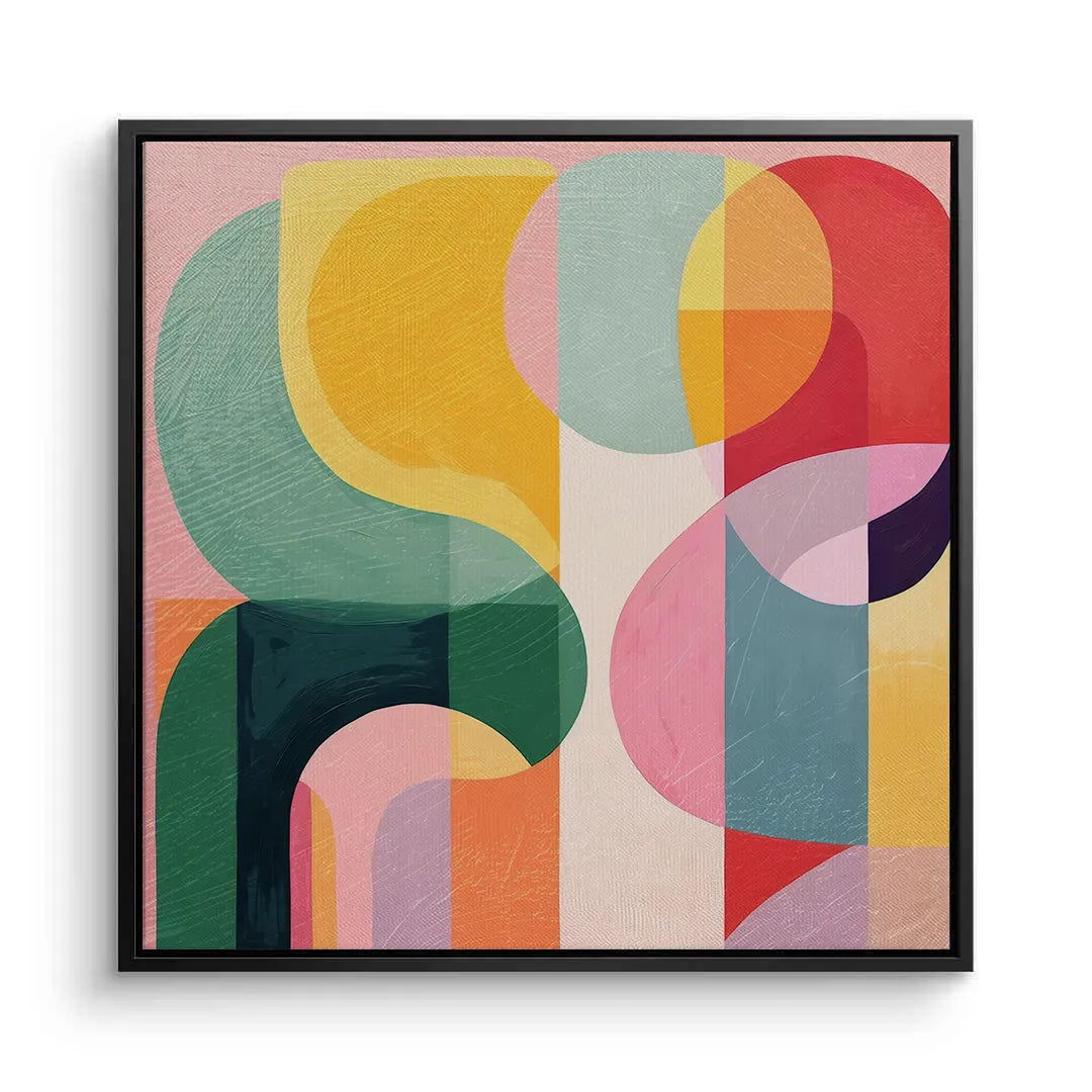 2Vibrant Modern Shape  - Canvas