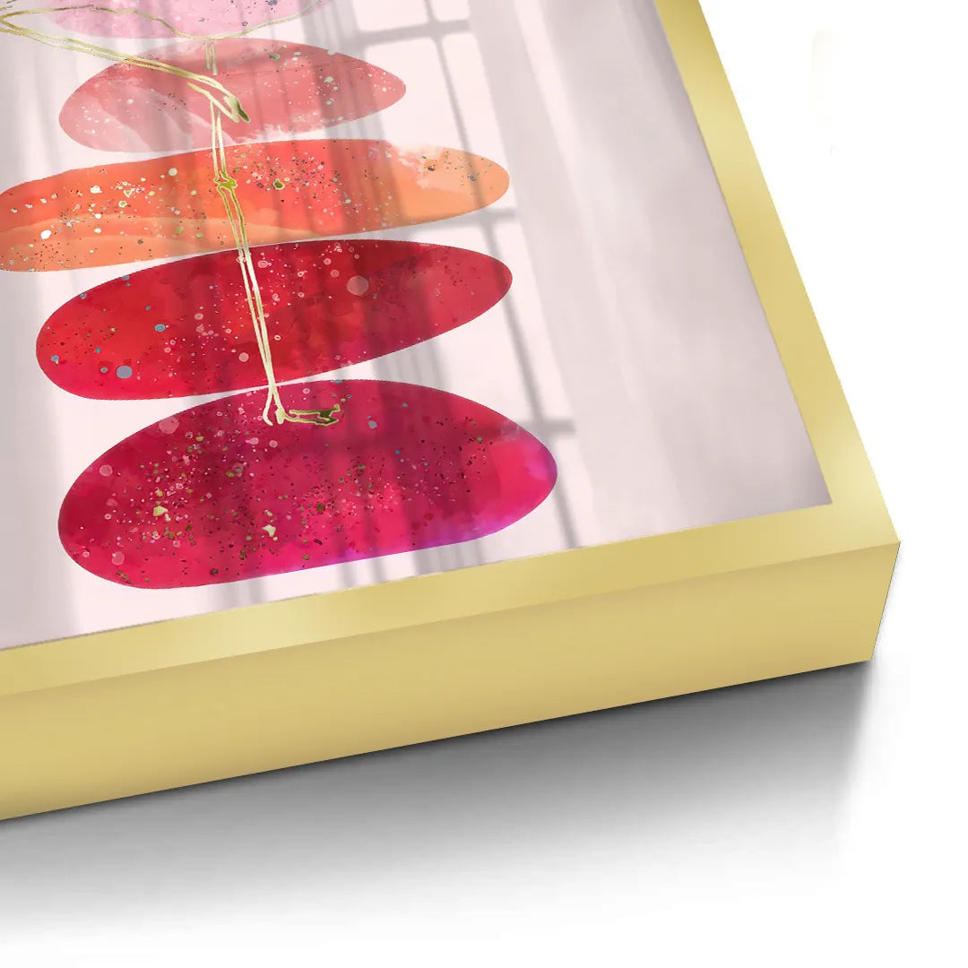 2Detail view of the gold frame surrounding the 'Balance, Baby' fine art print.