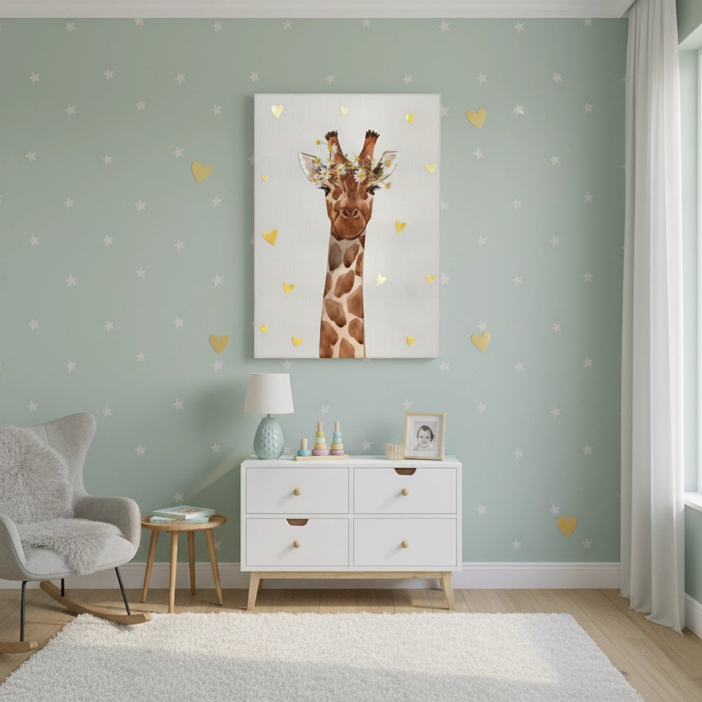 2Watercolor Giraffe  - Canvas
