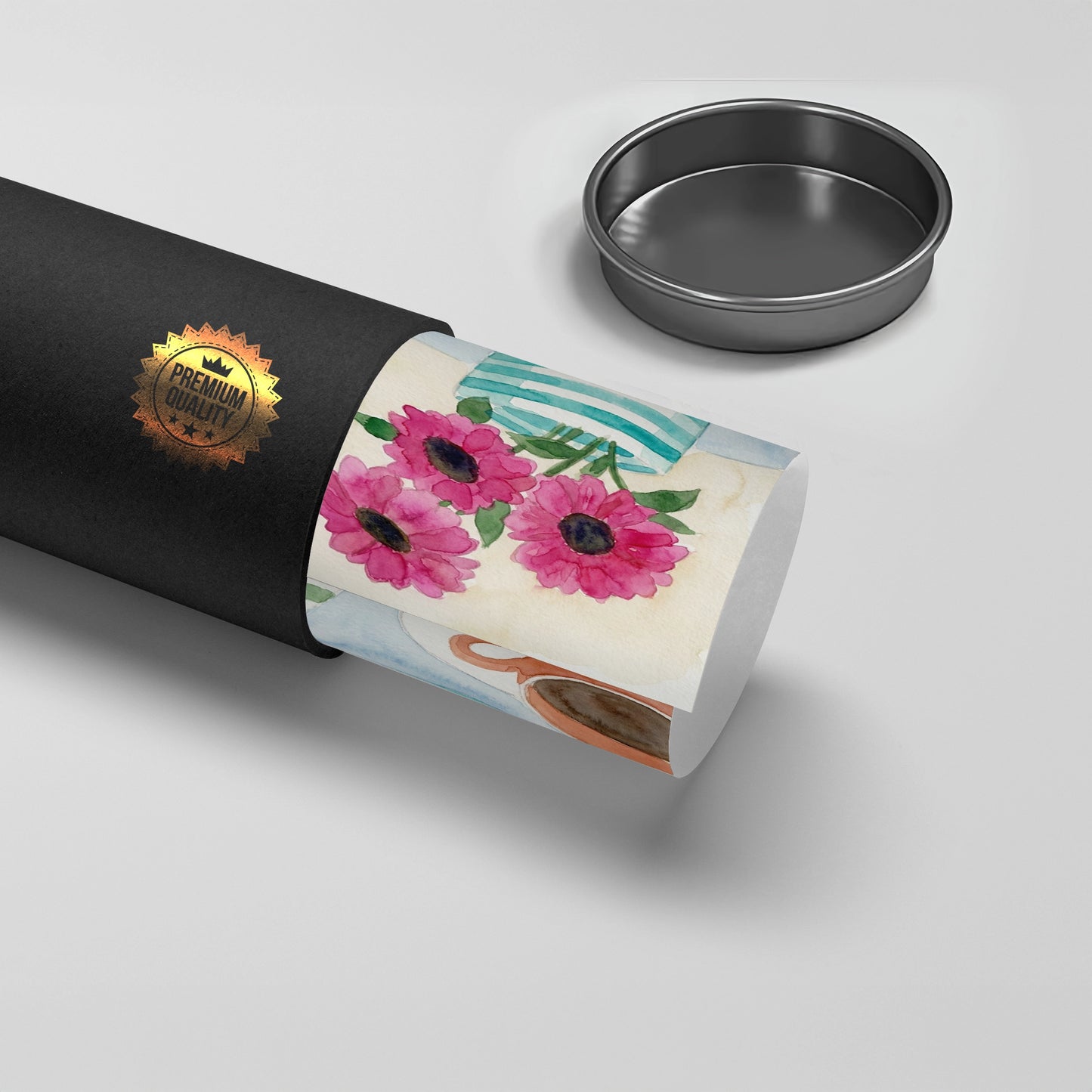 2Watercolor Pink Gerbera - Poster