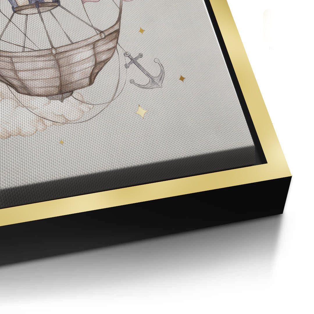 2Whimsical Royal Hot Air Balloon - Canvas