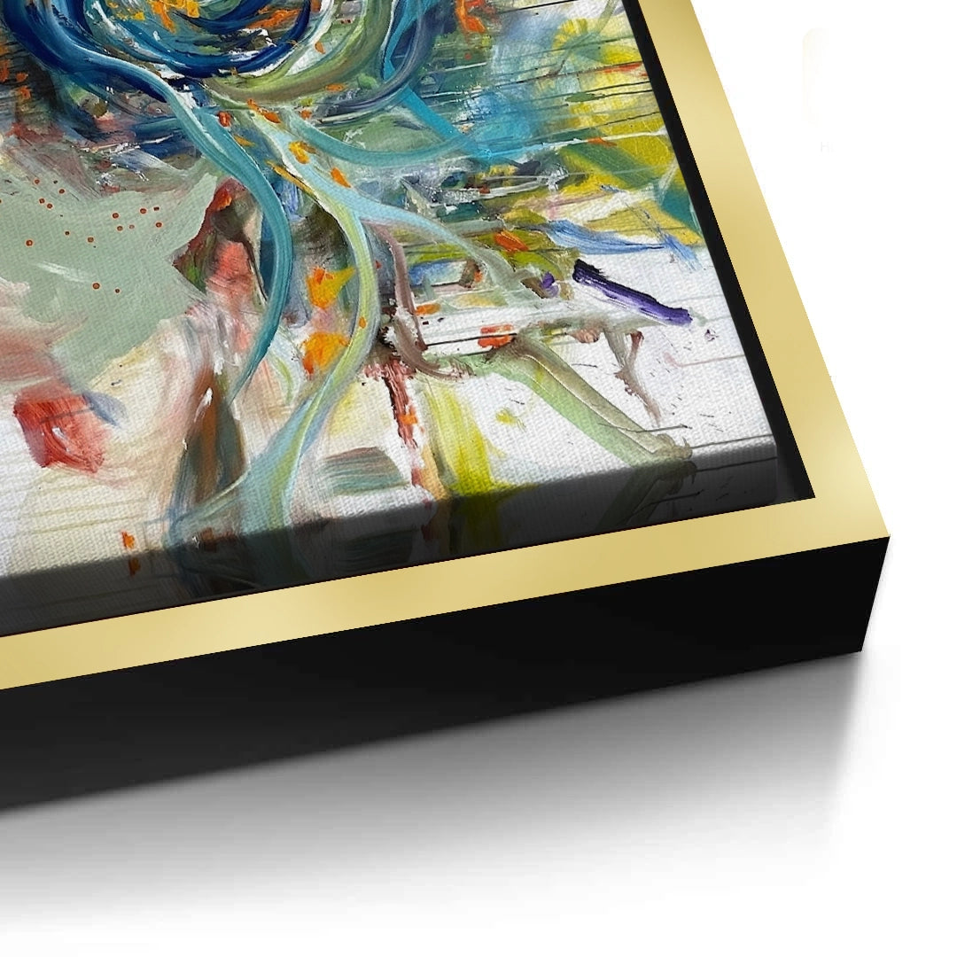 2Teal Motion Abstract - Canvas