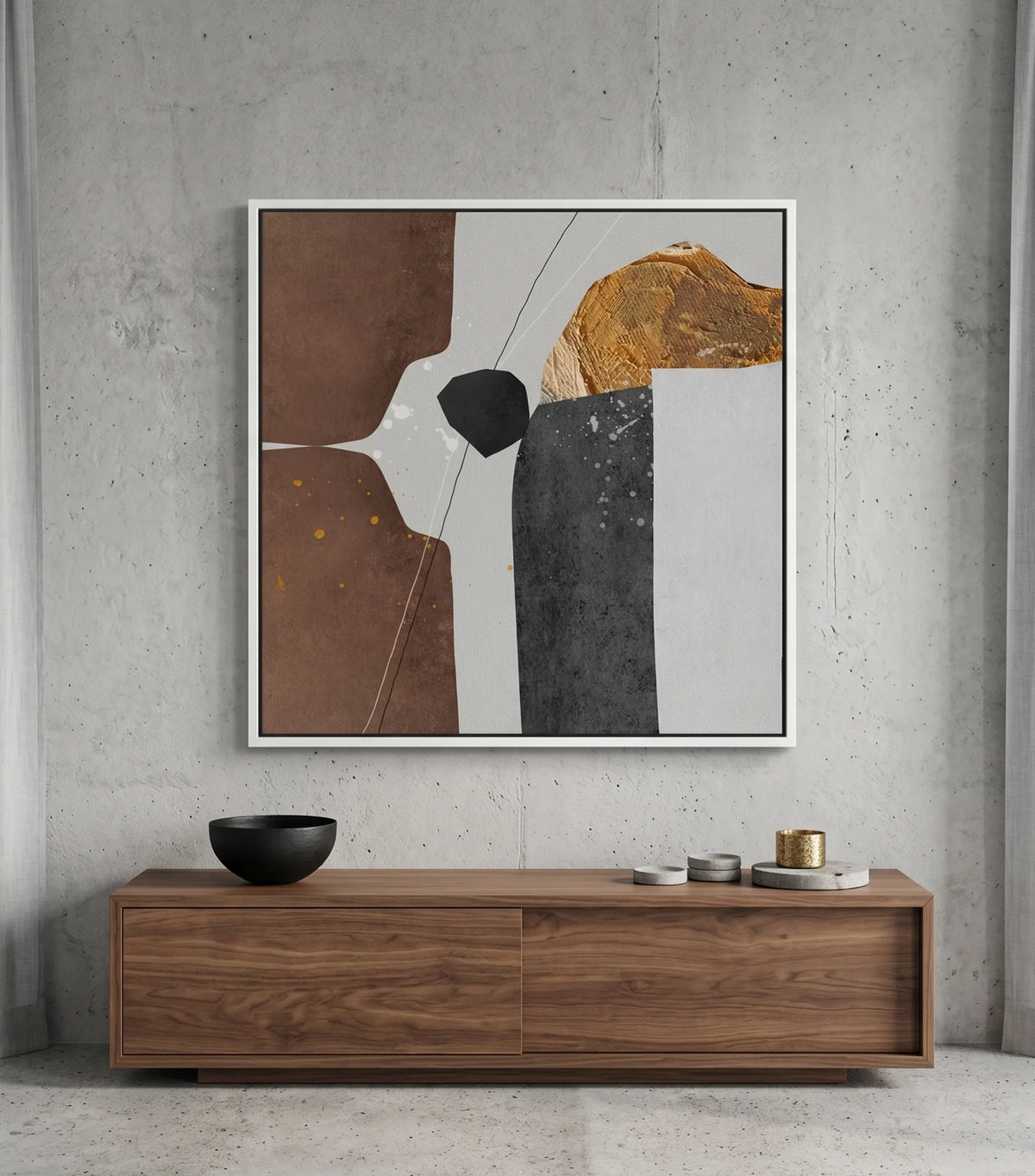 Modern geometric wall art print made in Dubai UAE
