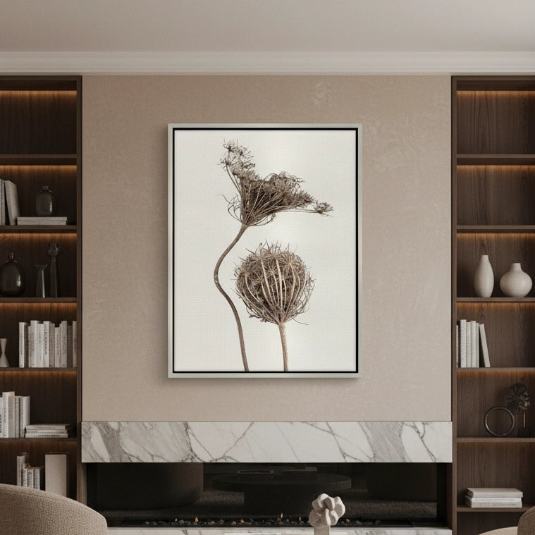 2Abstract Beige Nature Still Life - Canvas