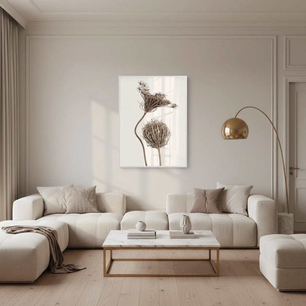 Abstract Beige Nature Still Life - Fine Art - Jasmineart.ae