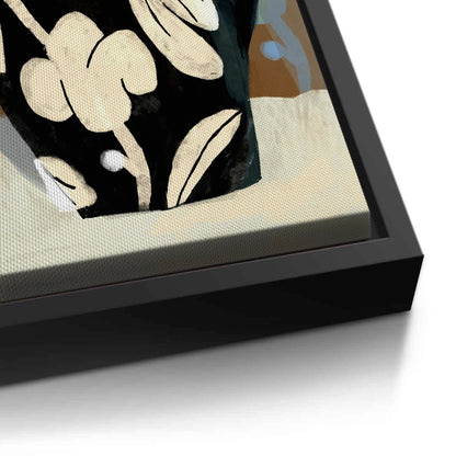 Abstract Black Vase - Canvas