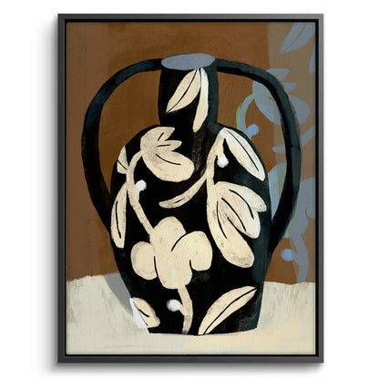 Abstract Black Vase - Canvas