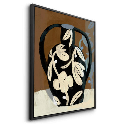 Abstract Black Vase - Canvas