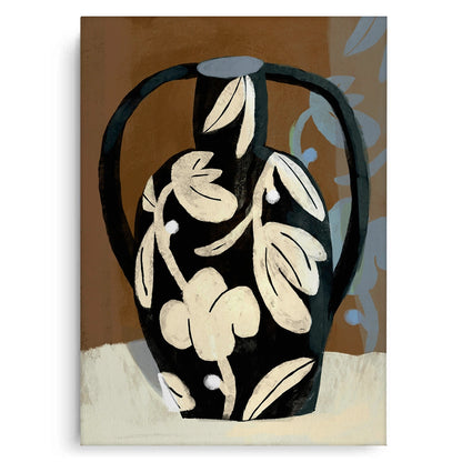 Abstract Black Vase - Canvas