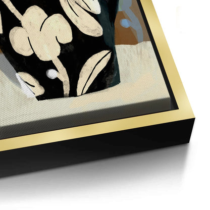 Abstract Black Vase - Canvas