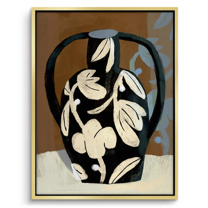 Abstract Black Vase - Canvas