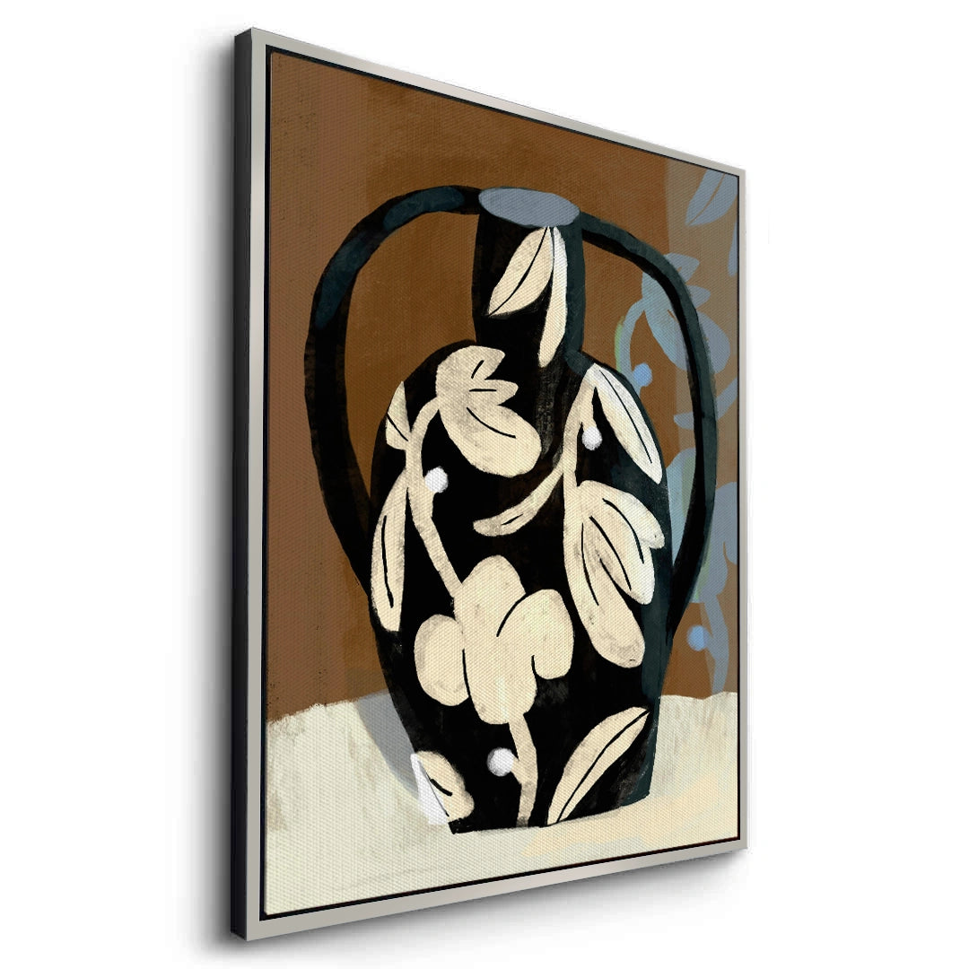 2Abstract Black Vase - Canvas