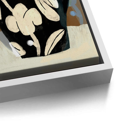 Abstract Black Vase - Canvas