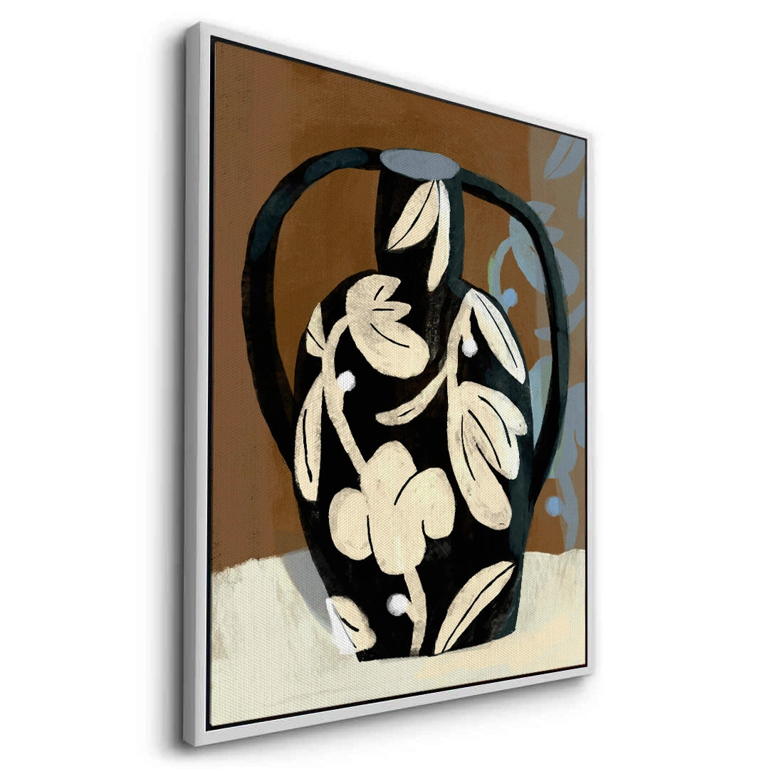 2Abstract Black Vase - Canvas