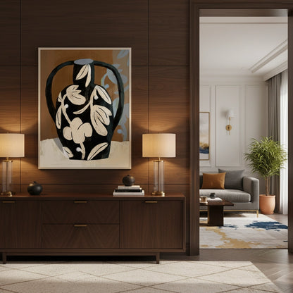 Abstract Black Vase - Fine Art