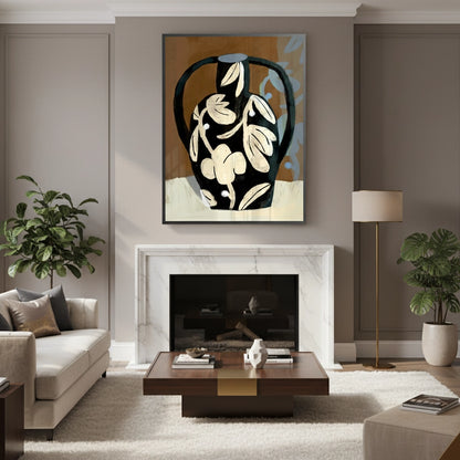 Abstract Black Vase - Fine Art