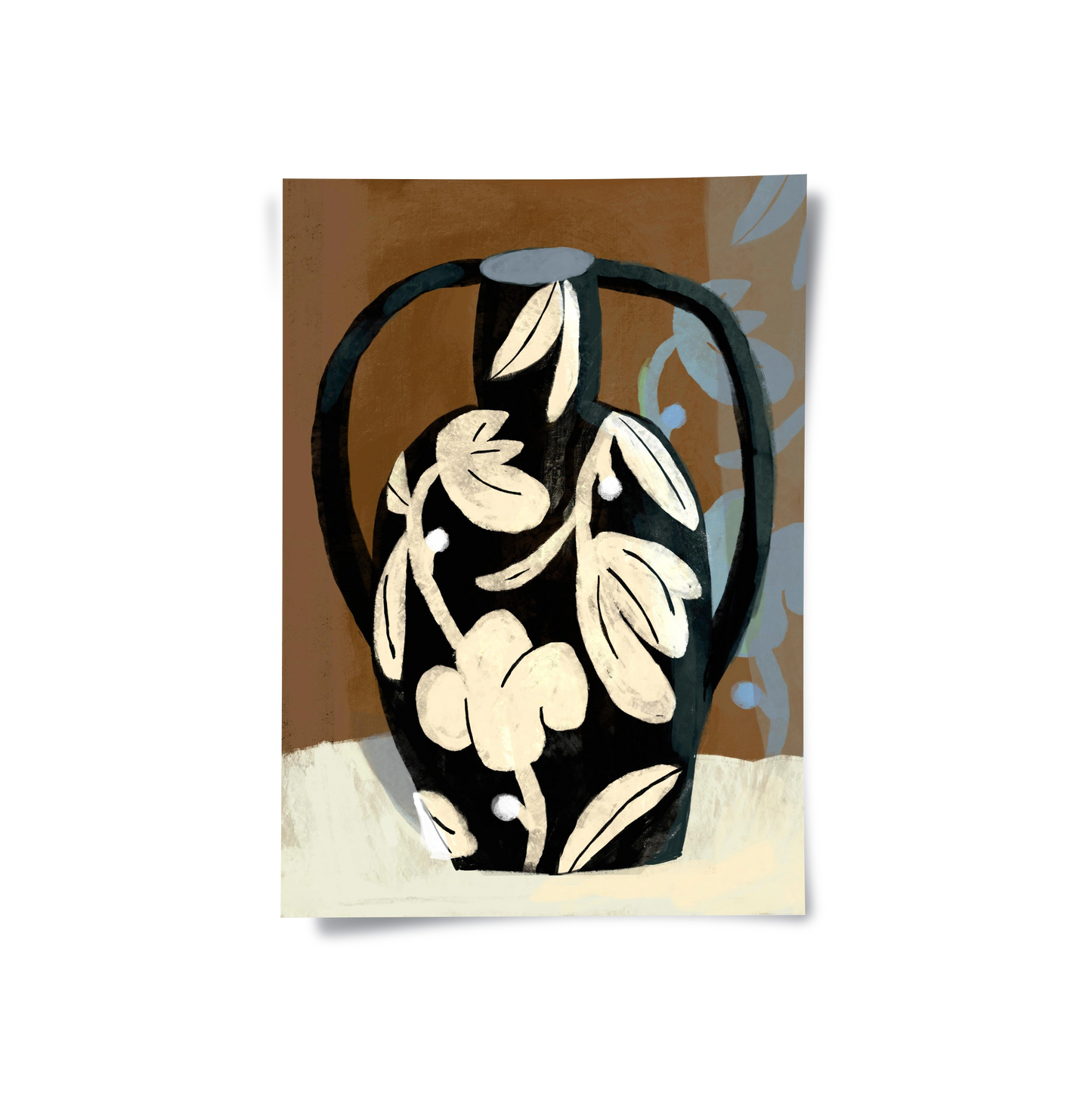 2Abstract Black Vase - Poster