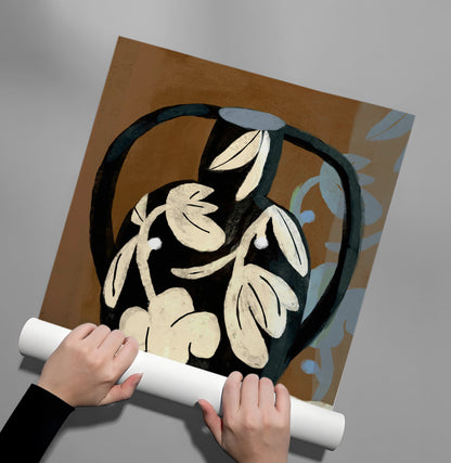 Abstract Black Vase - Poster
