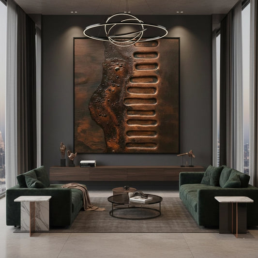 Abstract Bronze Molten Painting #ABMO220