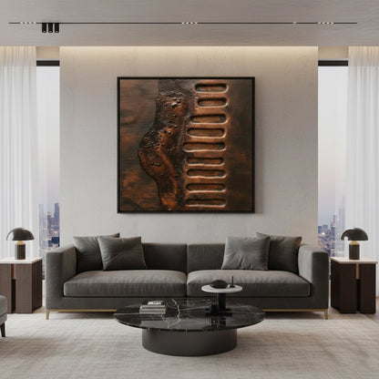 Abstract Bronze Molten Painting #ABMO220