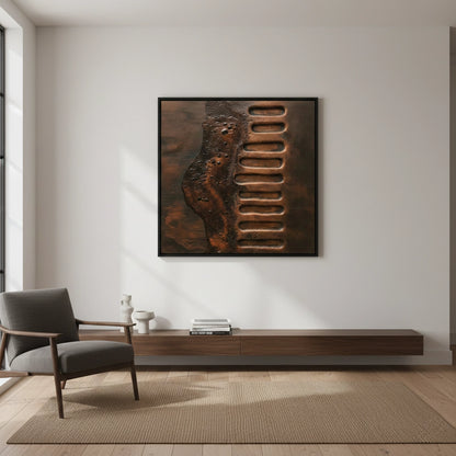 Abstract Bronze Molten Painting #ABMO220