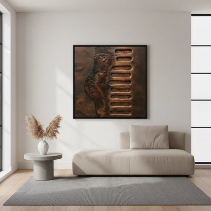 Abstract Bronze Molten Painting #ABMO220