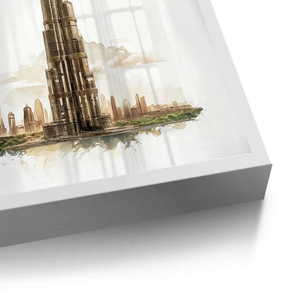 Abstract Burj Khalifa Sketch - Fine Art