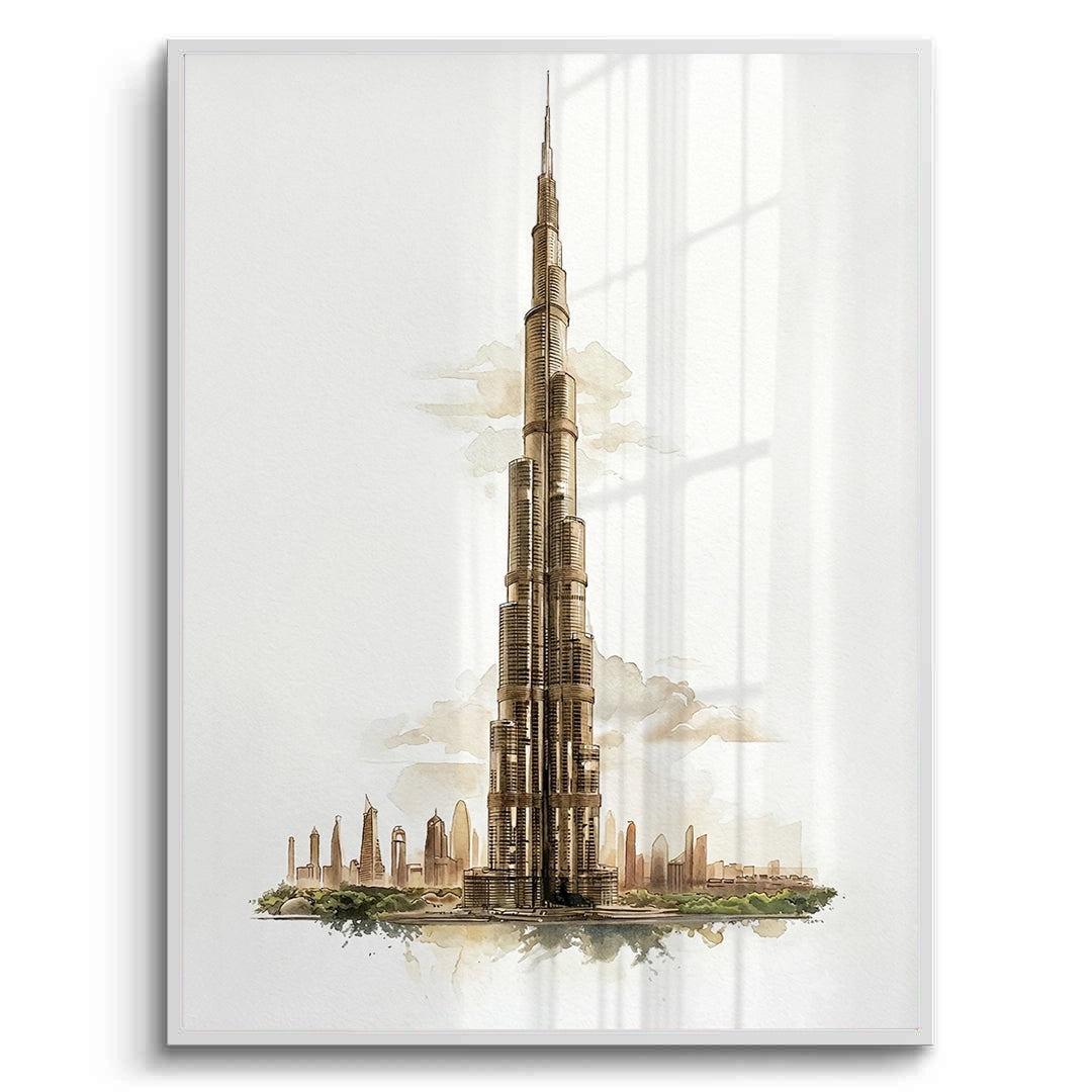 2Abstract Burj Khalifa Sketch - Fine Art