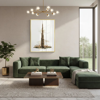 Abstract Burj Khalifa Sketch - Fine Art