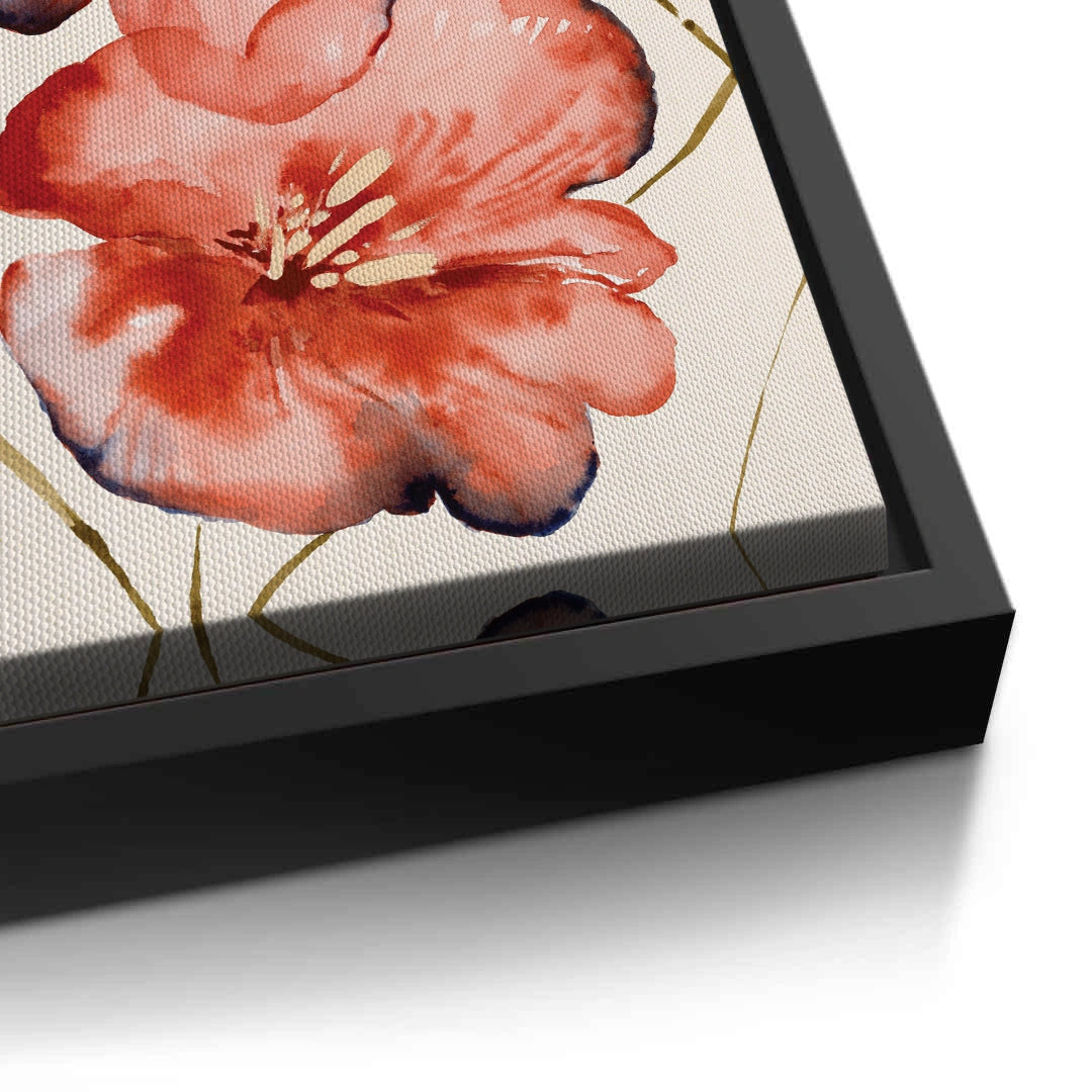 2Abstract Coral Flower - Canvas