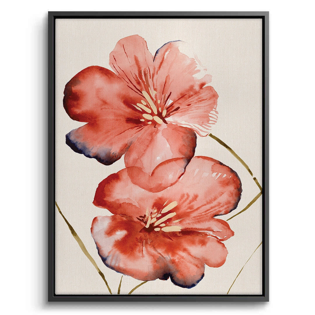 2Abstract Coral Flower - Canvas