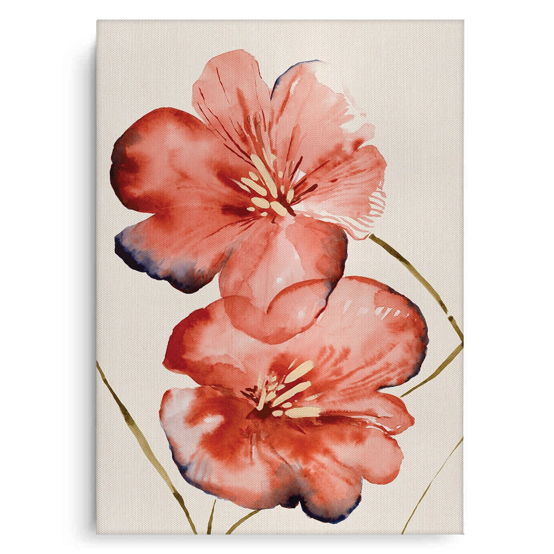 2Abstract Coral Flower - Canvas