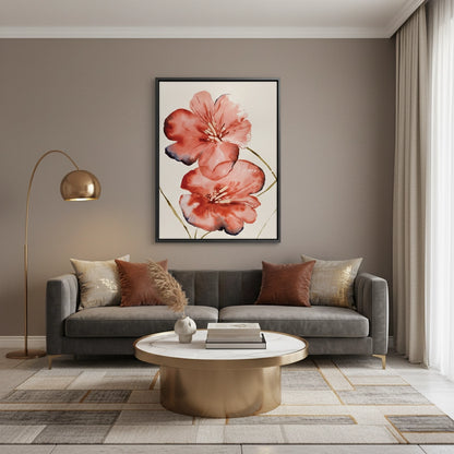 Abstract Coral Flower - Canvas