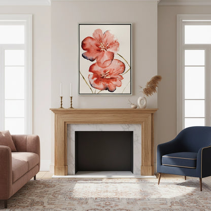 Abstract Coral Flower - Canvas