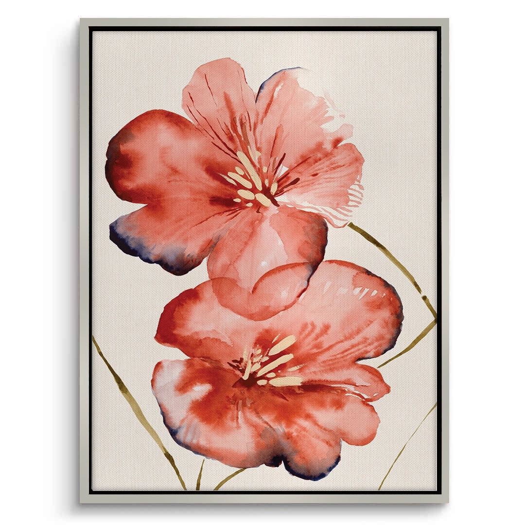 2Abstract Coral Flower - Canvas