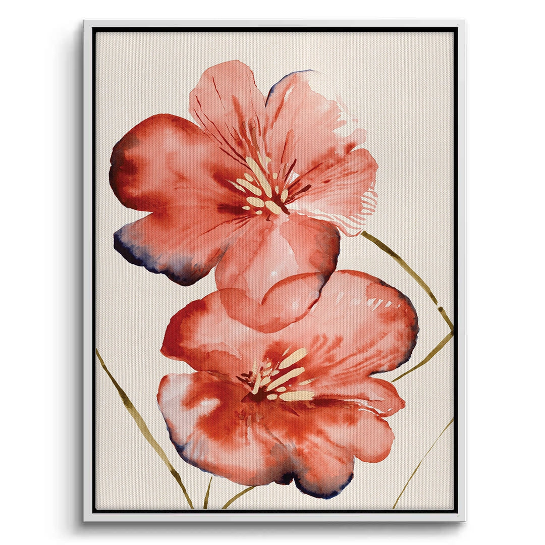2Abstract Coral Flower - Canvas
