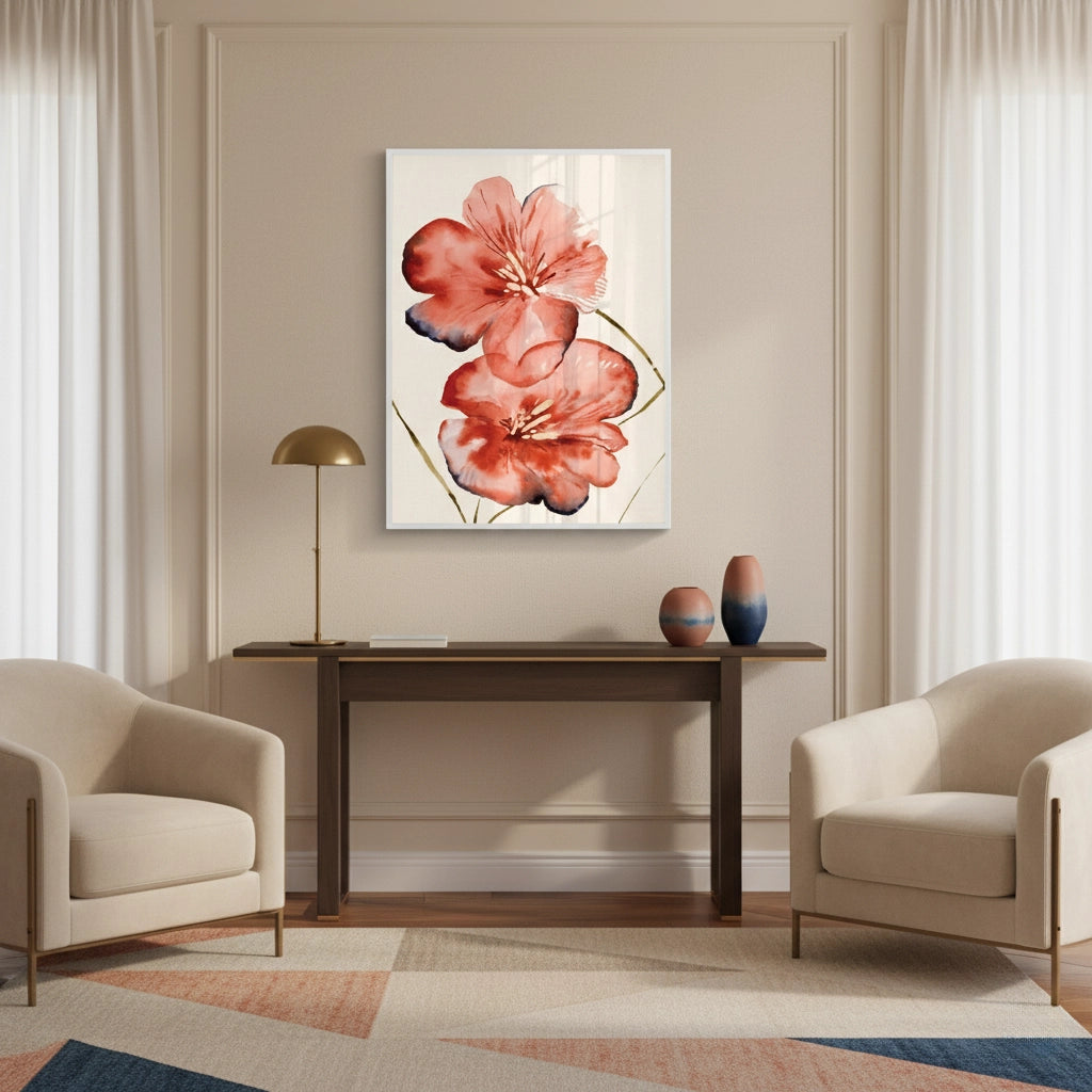 Abstract Coral Flower - Fine Art - Jasmineart.ae