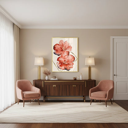 Abstract Coral Flower - Fine Art