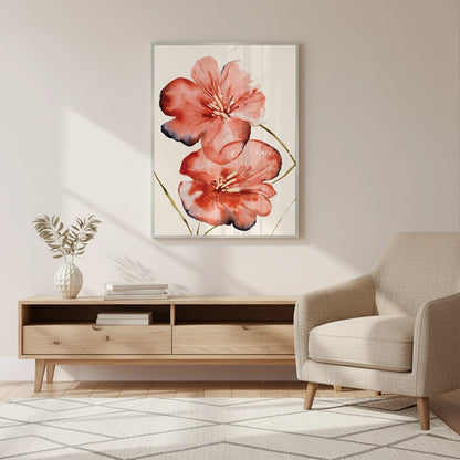 Abstract Coral Flower - Fine Art